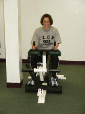 leg strength training: seated calf raise