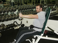 shoulder strengthening; deltoids; seated front raise