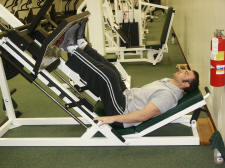 leg strength training: leg press