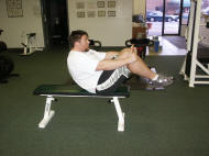 abdominal strength training; sit ups