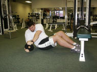 abdominal strength training: russian twists