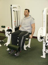 leg strength training: leg extensions