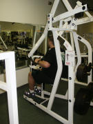 back strength training : hammer high row