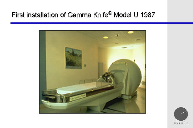 first gamma knife in united states in pittsburgh; model u: university of pittsburgh, pittsburgh, pennsylvania