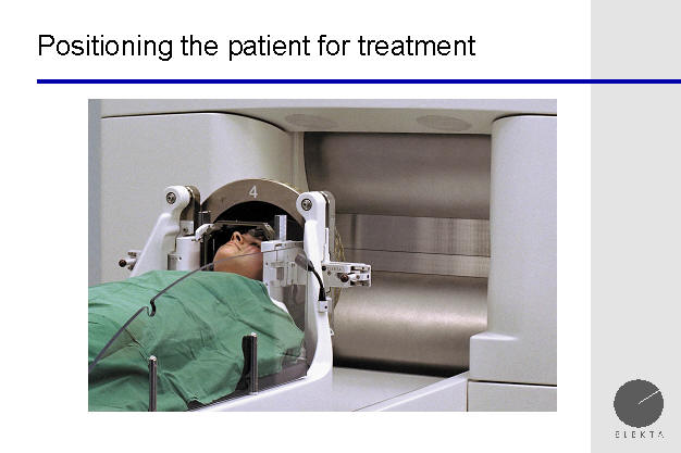 patient on table, about to begin treatment