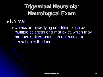 normal neurological exam