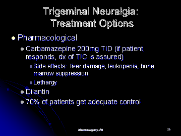 trigeminal neuralgia treatment options